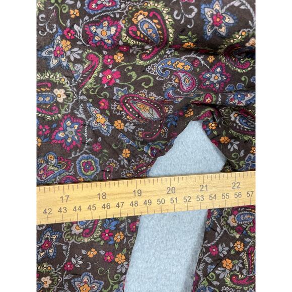 Coldwater Creek Womens Size M Paisley Print Textured Button Up Shirt - Picture 4 of 12